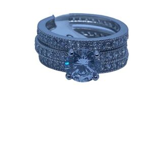 Bamoer Fashion Jewelry Ring Set White‎ Size 9